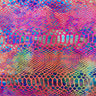 Holographic Tie Dye Taipan Snake Skin Nylon Spandex Fabric - Holographic Tie Dye Snake Skin, 60" Width (1 Yard)
