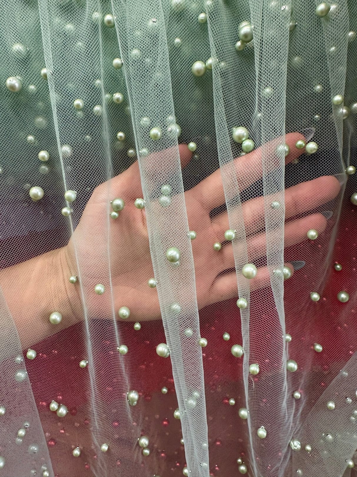 Pearl Tulle Sage Green