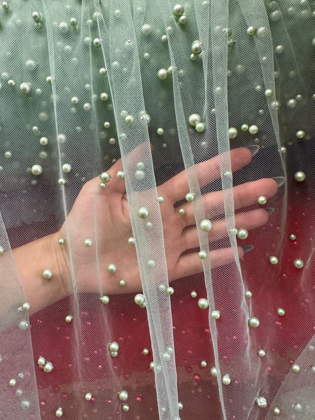 Pearl Tulle Sage Green