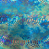 Holographic Tie Dye Taipan Snake Skin Nylon Spandex Fabric - Holographic Tie Dye Snake Skin, 60" Width (1 Yard)