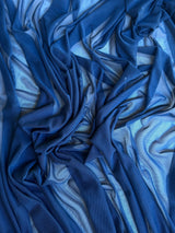 4-Way Stretch Power Mesh Indigo Blue
