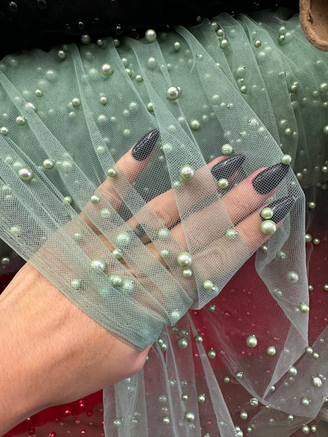 Pearl Tulle Sage Green