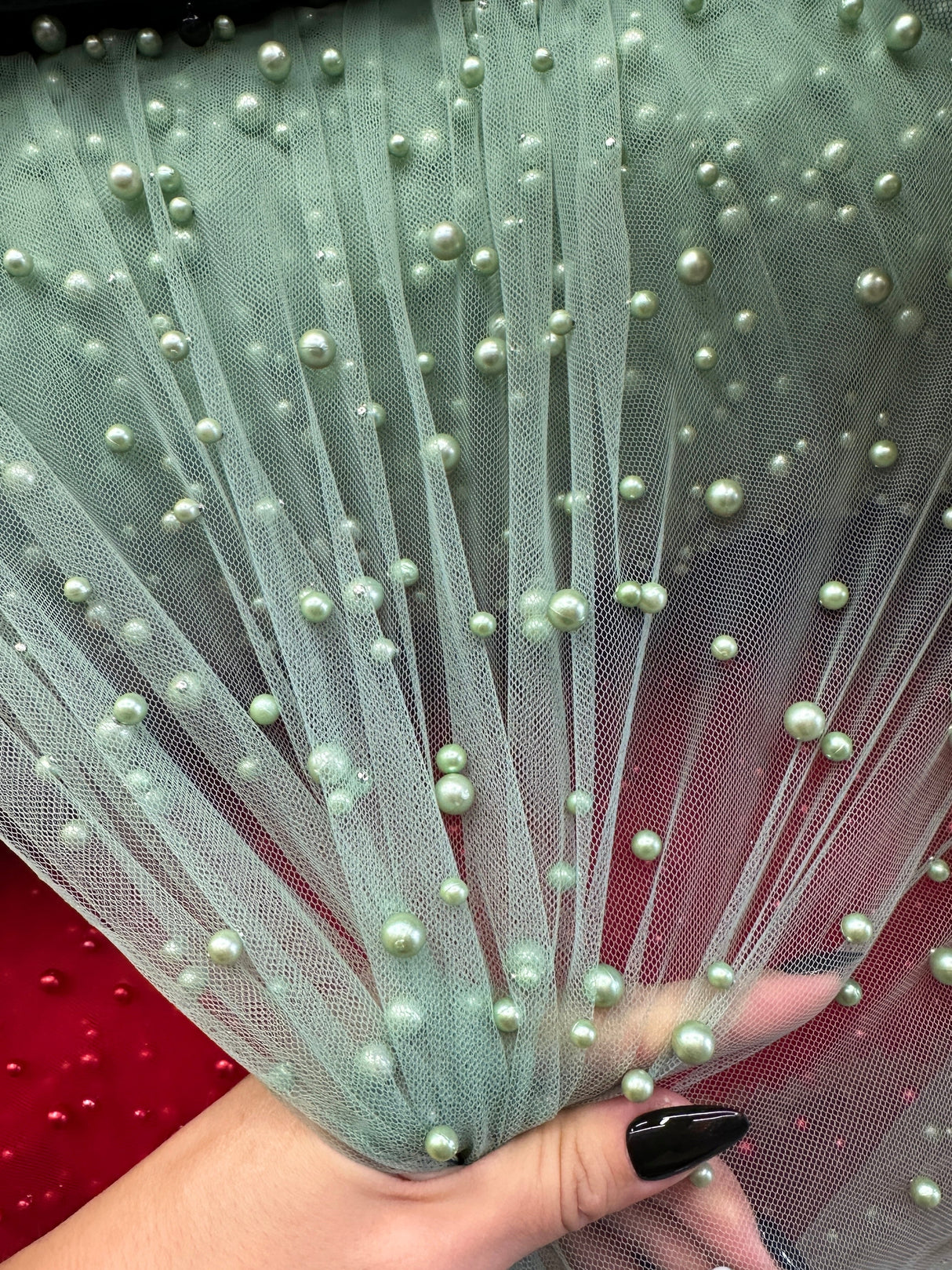 Pearl Tulle Sage Green