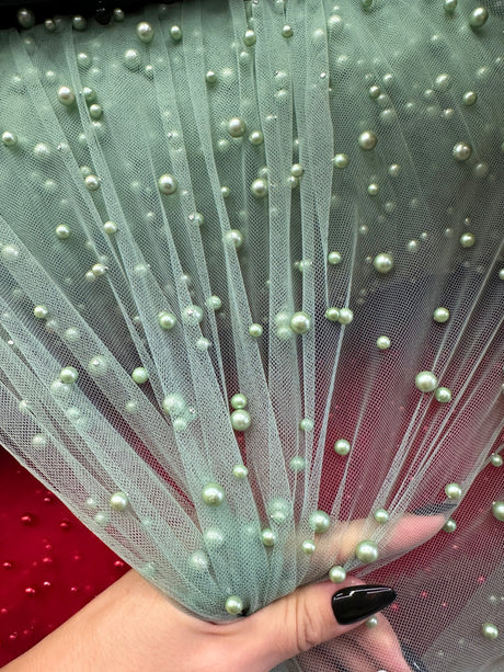 Pearl Tulle Sage Green