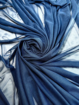 4-Way Stretch Power Mesh Indigo Blue