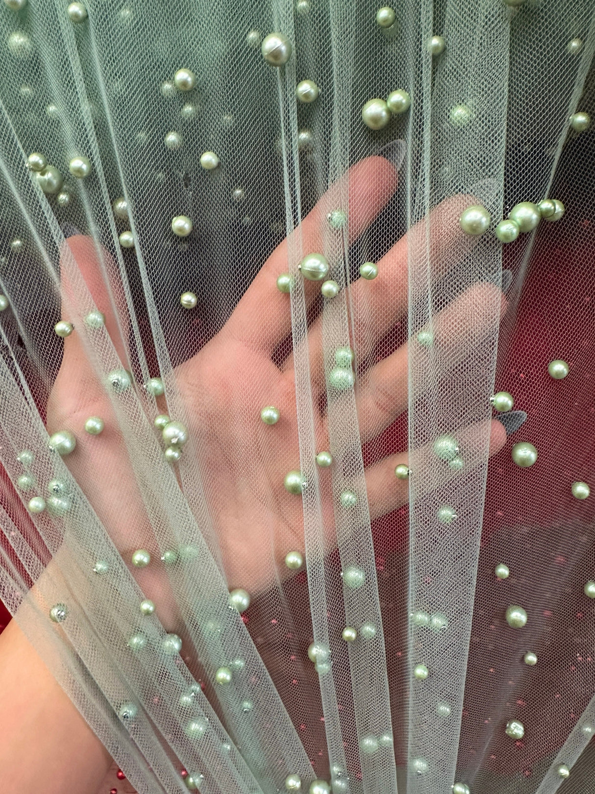 Pearl Tulle Sage Green