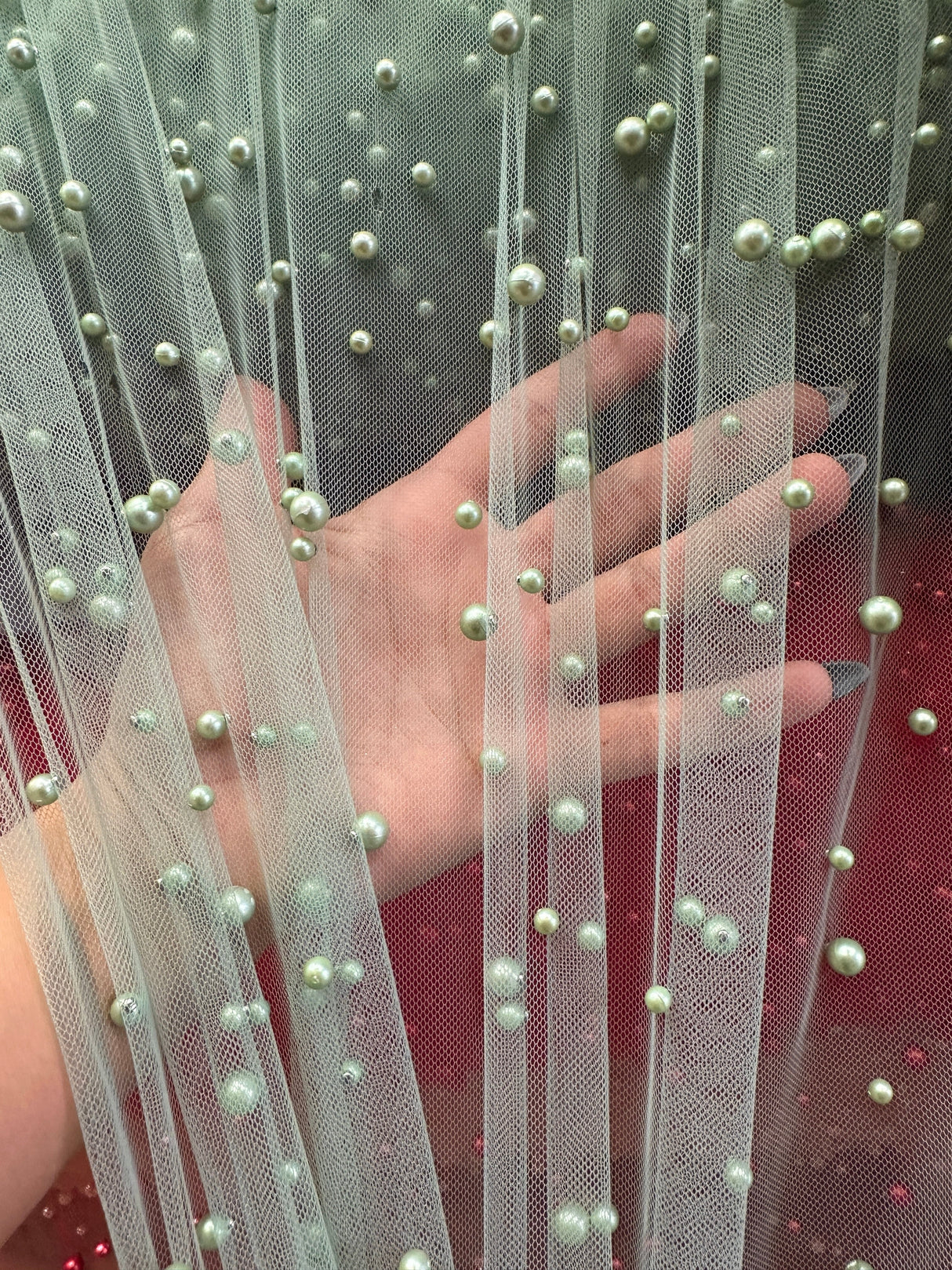 Pearl Tulle Sage Green