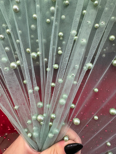 Pearl Tulle Sage Green