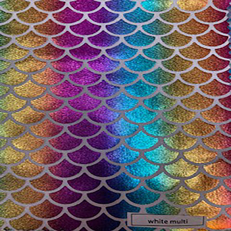 Poly Spandex Mermaid Foil Fabric 60" Multi Color