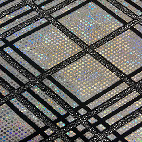 Nylon Spandex Hologram Flocking Glitter Fabric 60"