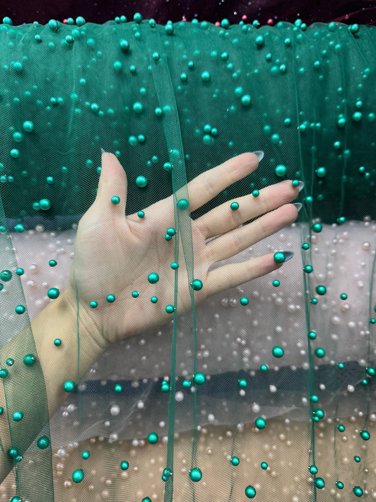 Pearl Tulle Green