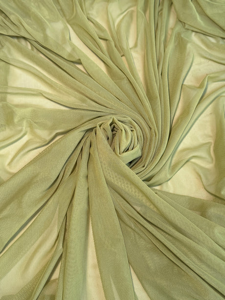 4 Way Stretch Power Mesh Olive Green