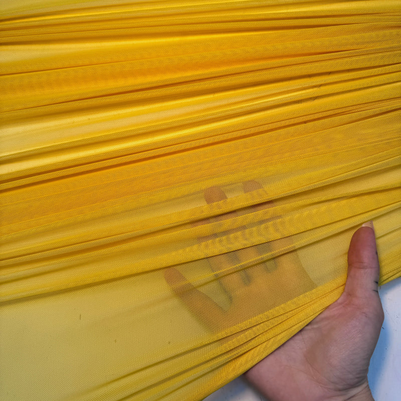 Yellow 4-Way Stretch Power Mesh