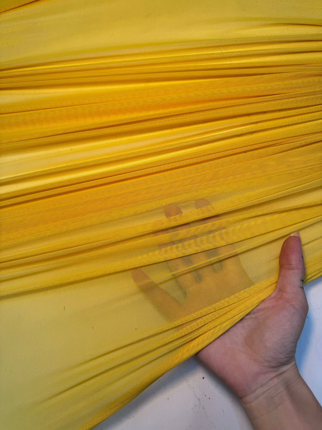 Yellow 4-Way Stretch Power Mesh