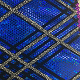 Nylon Spandex Hologram Flocking Glitter Fabric 60"