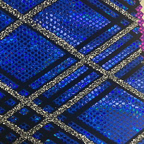 Nylon Spandex Hologram Flocking Glitter Fabric 60"