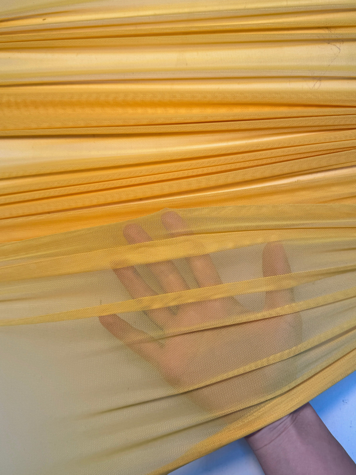 Yellow 4-Way Stretch Power Mesh