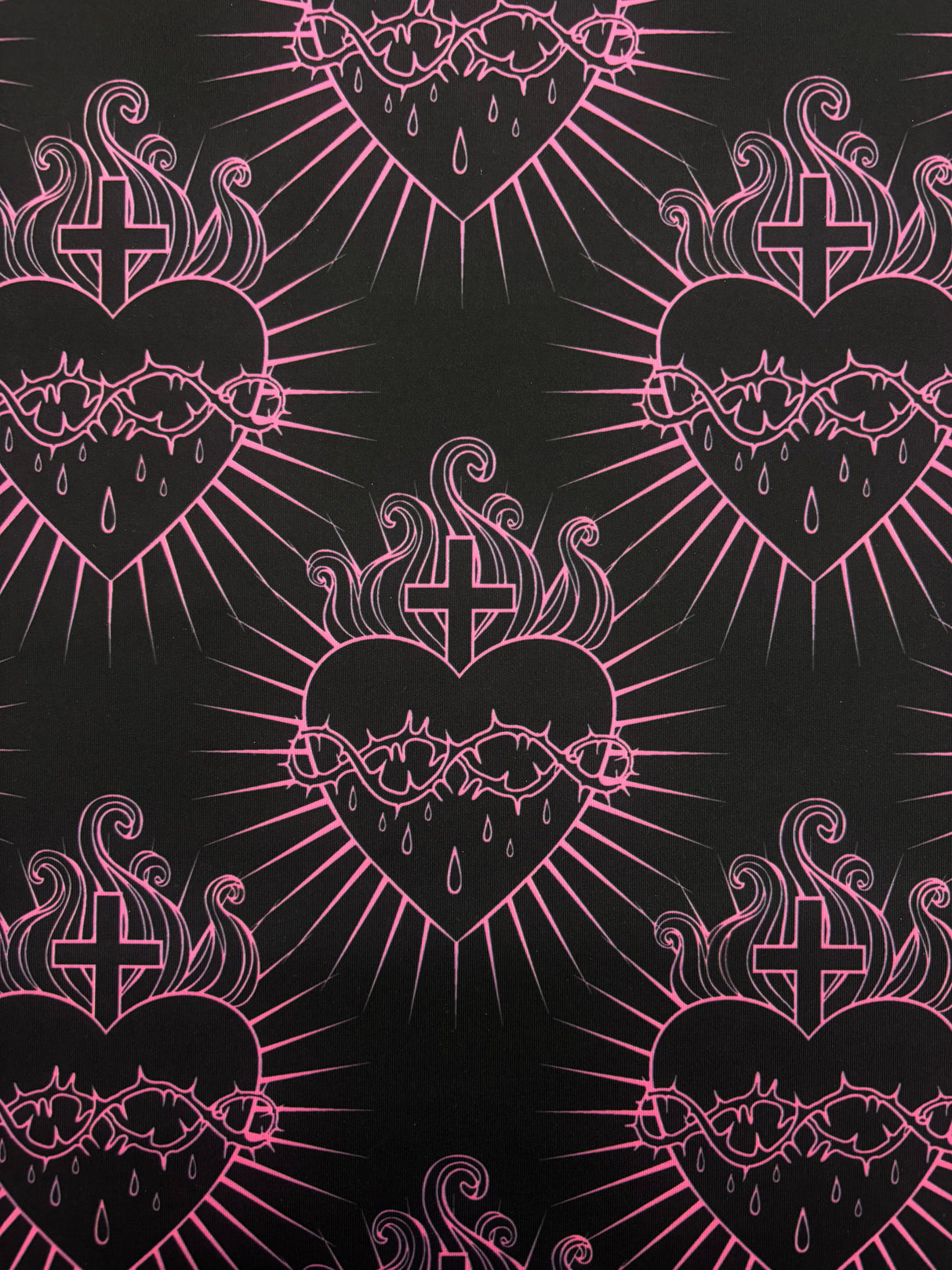 Sacred Heart Polyester Spandex Fabric - Sacred Heart Print, 58/60" Width (1 Yard)
