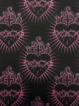 Sacred Heart Polyester Spandex Fabric - Sacred Heart Print, 58/60" Width (1 Yard)