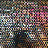 Honeycomb Sequin Nylon Metallic Spandex Fabric 60"