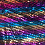 Honeycomb Sequin Nylon Metallic Spandex Fabric 60"