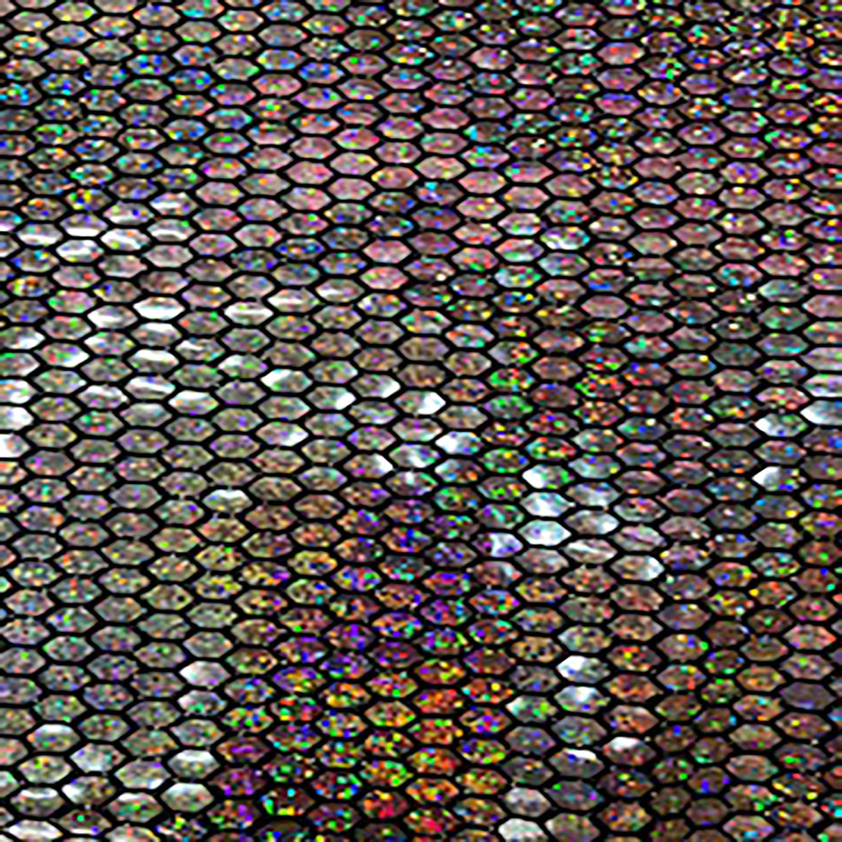 Honeycomb Sequin Nylon Metallic Spandex Fabric 60"