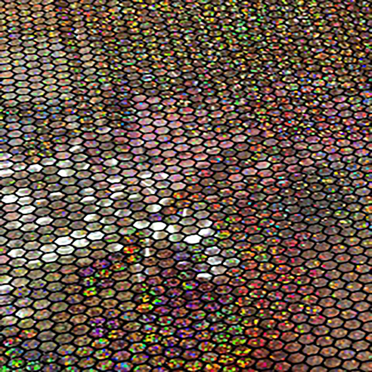 Honeycomb Sequin Nylon Metallic Spandex Fabric 60"