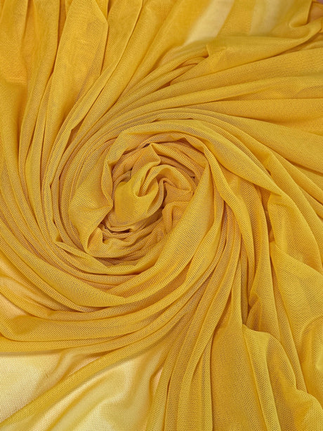 Yellow 4-Way Stretch Power Mesh