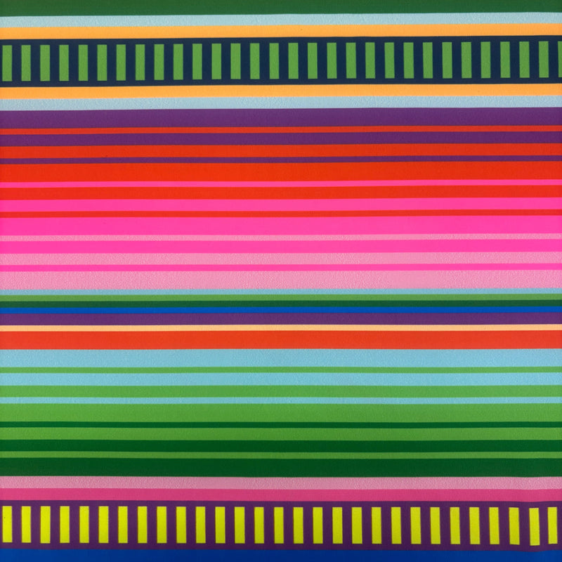 Bold Rainbow Striped Polyester Spandex Fabric - Rainbow Stripes, 58"/60" Width (1 Yard)