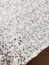 Sequin Velvet Silver White