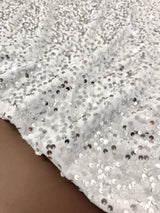 Sequin Velvet Silver White