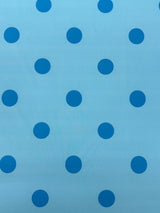 Blue Polka Dot Spandex Fabric - Blue Polka Dot, 58"/60" Width (1 Yard)