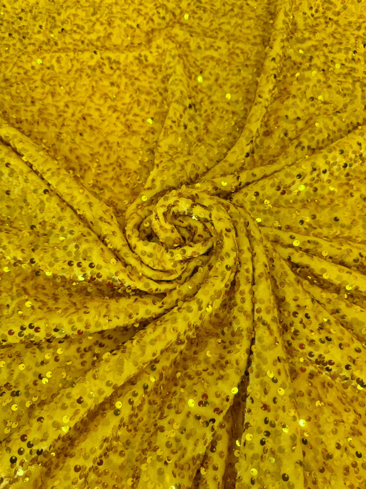 Yellow Sequin Velvet