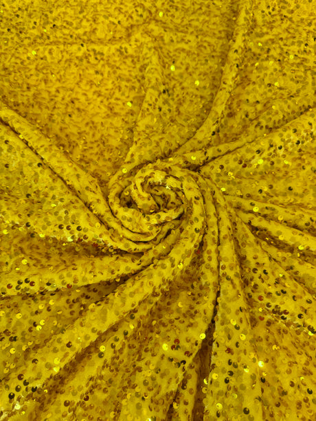Yellow Sequin Velvet