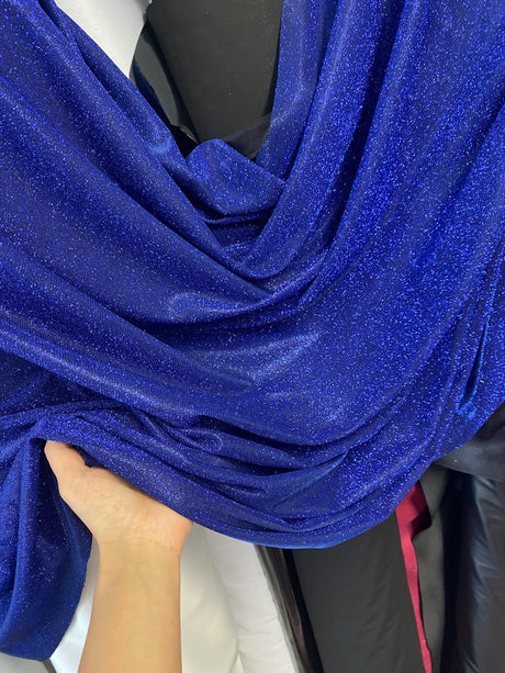 Royal Blue Stretch Metallic Lurex