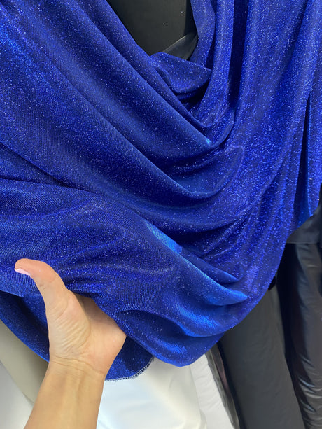 Royal Blue Stretch Metallic Lurex