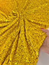 Yellow Sequin Velvet