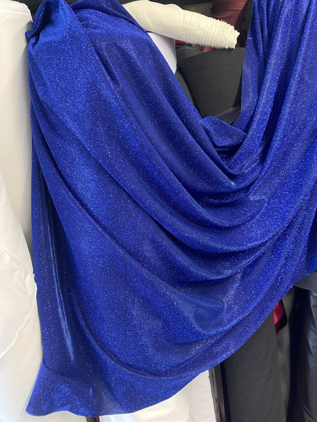 Royal Blue Stretch Metallic Lurex