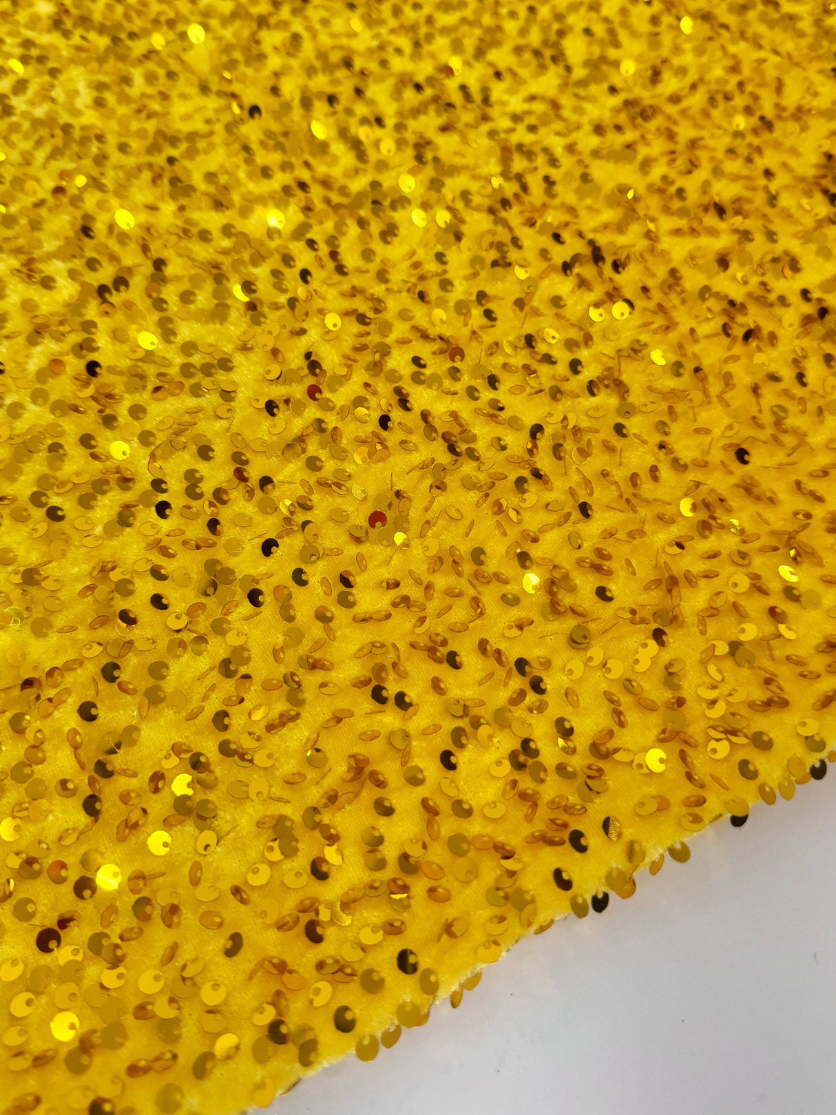 Yellow Sequin Velvet