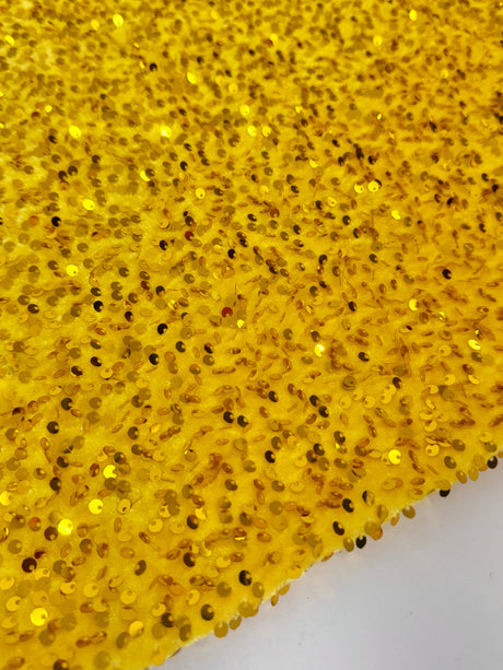 Yellow Sequin Velvet