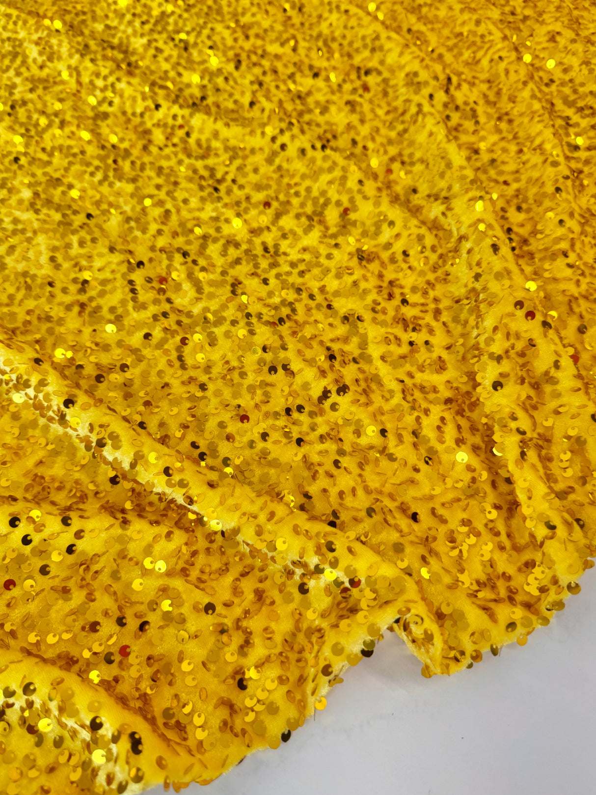 Yellow Sequin Velvet
