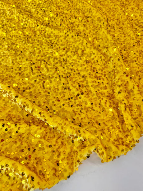 Yellow Sequin Velvet