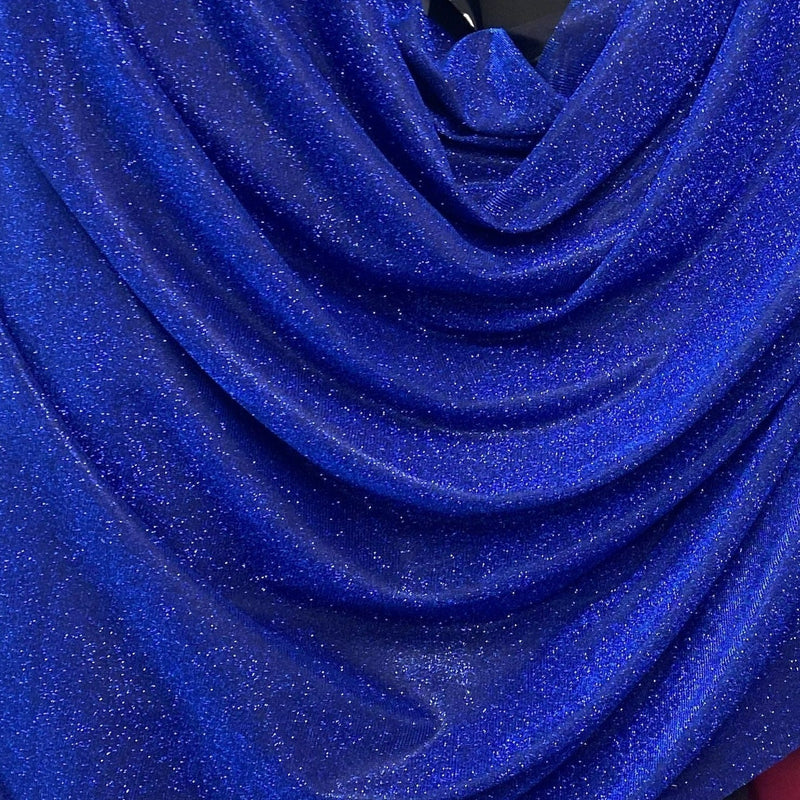 Royal Blue Stretch Metallic Lurex