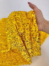 Yellow Sequin Velvet