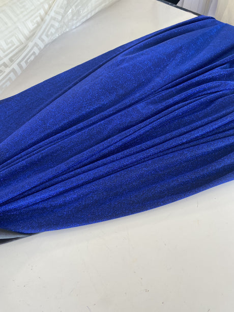 Royal Blue Stretch Metallic Lurex