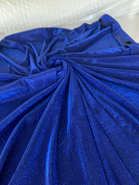 Royal Blue Stretch Metallic Lurex