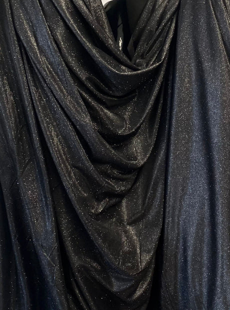 Black Stretch Metallic Lurex