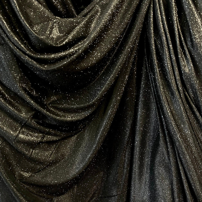 Black Stretch Metallic Lurex