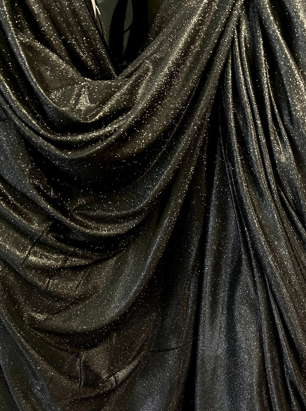 Black Stretch Metallic Lurex