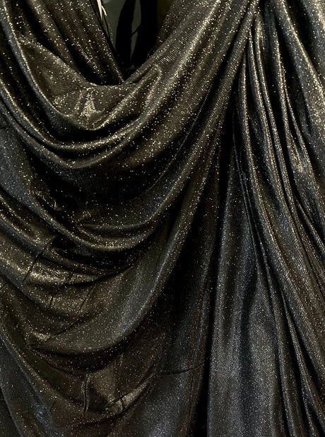 Black Stretch Metallic Lurex